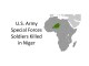 Three Green Berets killed in Niger