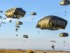 American and Spanish paratroopers descend onto a drop zone near Zaragoza, Spain on June 23, 2018. Army photo by Lt. Col. John Hall.