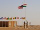 The Nigerien and American flags are raised at the opening ceremony of Flintlock 2018 at Agadez, Niger. (photo Capt Eric Smith, AFRICOM, April 11, 2018).