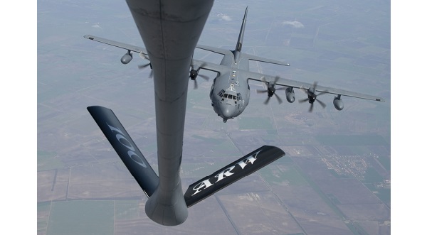 KC-135 refuels MC-130J