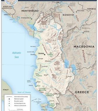 Map Albania - CIA