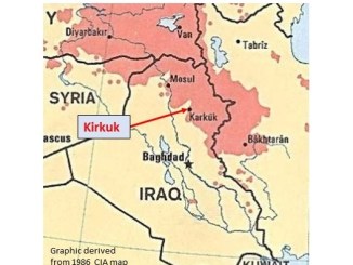 Map of Kirkuk, Iraq