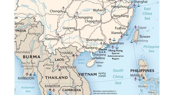 Map South and East China Seas (CIA)