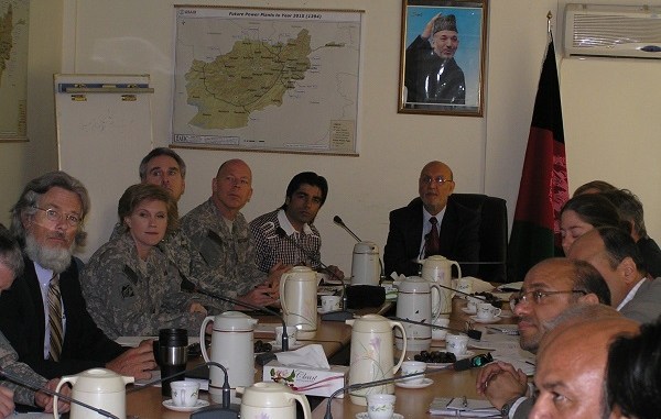 Members of NATO-ISAF DCOS-STAB, US Army Corps of Engineers, and Donors Conduct a Coordination Meeting with the Afghan Ministry of Energy and Water to Coordinate Projects – 2011
