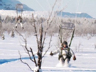 SOF winter warfare training above the Arctic Circle, Kiruna, Sweden. (Photo from SOCEUR video by SPC Liem Huynh, February 24, 2018).