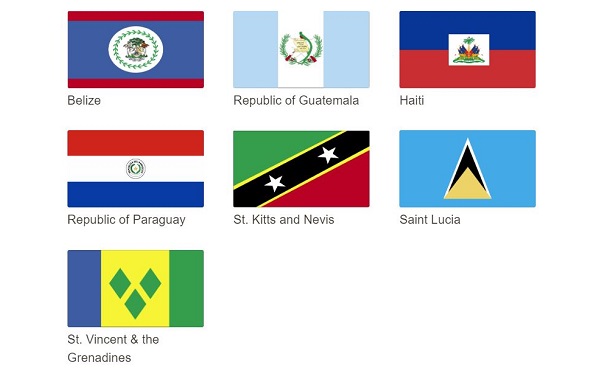 Latin American and Caribbean nations with diplomatic ties with Taiwan. (Taiwan Ministry of Foreign Affaris, 2023)