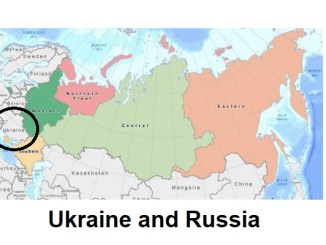 Ukraine and Russia Map