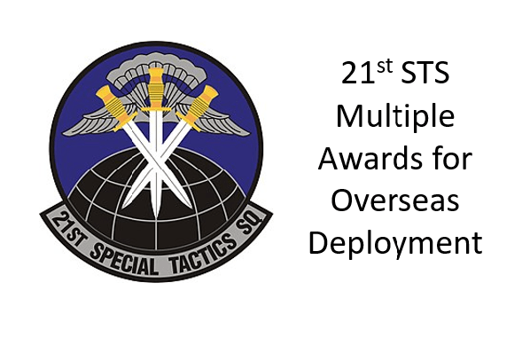 Members of the 21st Special Tactics Squadron receive awards.