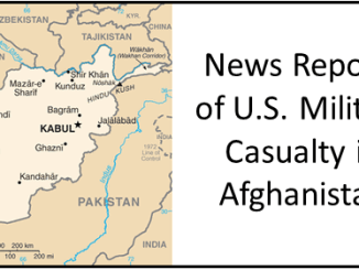 U.S. casualty in Afghanistan
