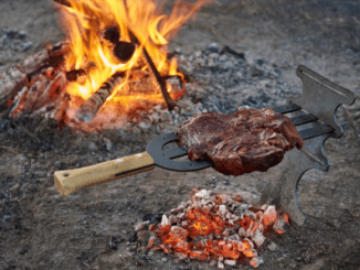 Cooking with fire - Beef spit roasted and grilled over hardwood coals (Credit William Oatis)