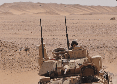 Tank in CENTCOM AOR. (photo from cover of ARCENT's Desert Voice Winter 2017)