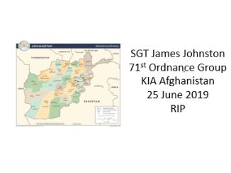 SGT James Johnston KIA Afghanistan June 25, 2019