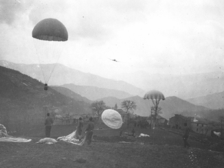World War II UW - Parachute resupply of Jedburgh team during World War II (photo CIA archives)