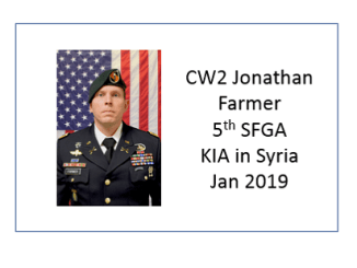 Jonathan Farmer, KIA in Syria, 2019, 5th Special Forces Group