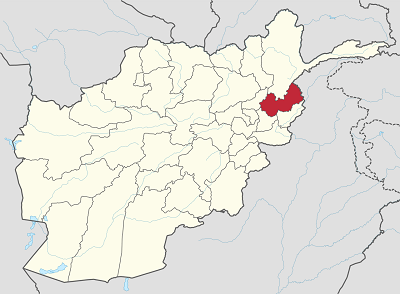 Map of Nuristan province, Afghanistan