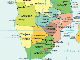 Map of Southern Africa (derived from CIA map)