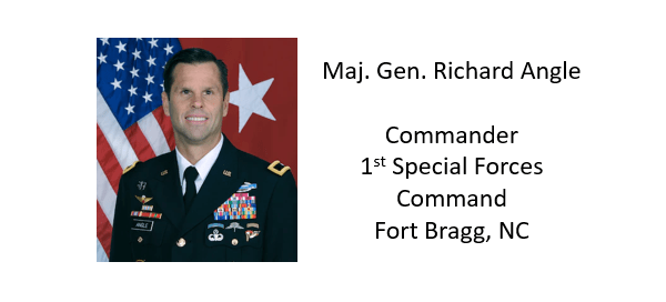 Maj Gen Richard Angle 1st Special Forces Command