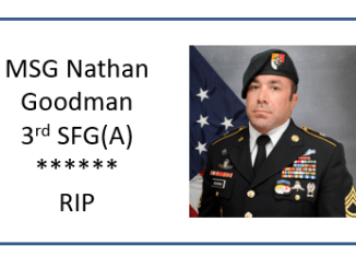MSG Nathan Goodman - 3rd Special Forces Group - RIP