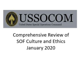 USSOCOM Culture and Ethics Comprehensive Review January 2020