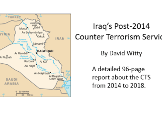 Iraq's Post-2014 Counter Terrorism Service, by David M. Witty, October 2018, The Washington Institute